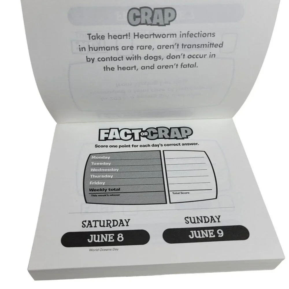 SpinMaster Fact or Crap Daily Desk Calendar 2024 A Year of Trivia Page a Day NEW